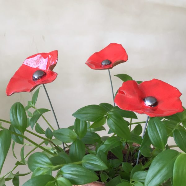 Coquelicot Rouge Cœur métallisé – Image 8