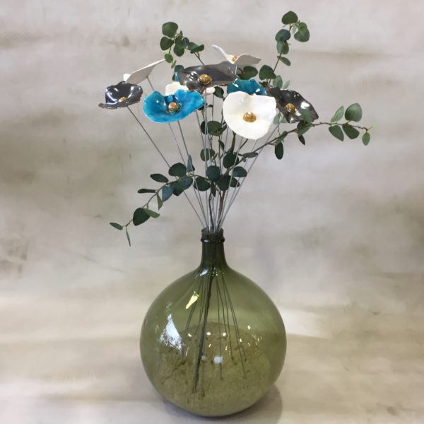 Coquelicot Turquoise craquelé cœur jaune doré – Image 7