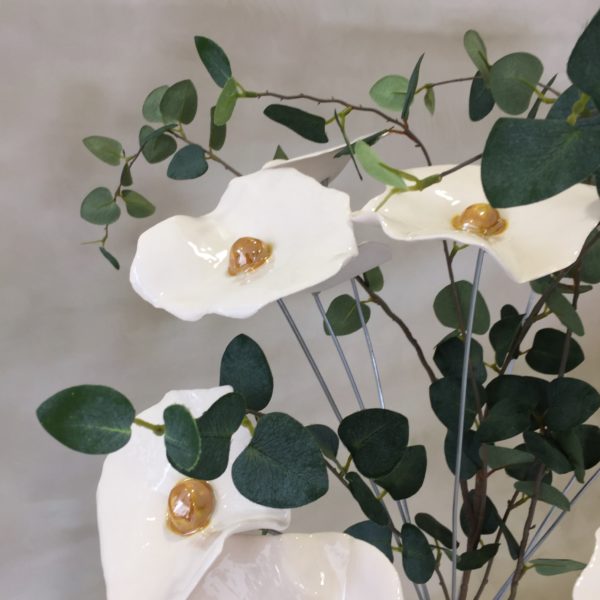Coquelicot Blanc transparent cœur jaune doré – Image 11