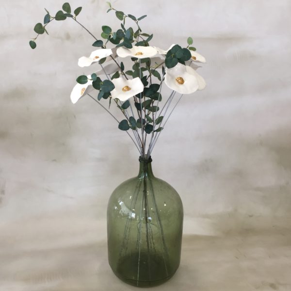 Coquelicot Blanc transparent cœur jaune doré – Image 7