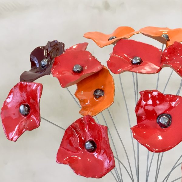 Coquelicot Orange Cœur métal – Image 4