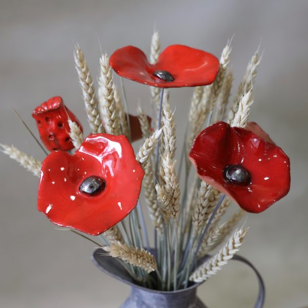 Coquelicot Rouge Cœur métallisé – Image 9