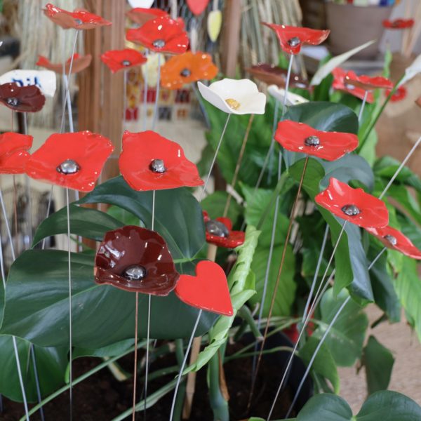 Coquelicot Rouge Cœur métallisé – Image 2
