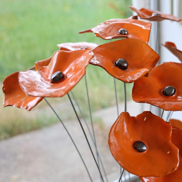 Coquelicot Orange Cœur métal – Image 5