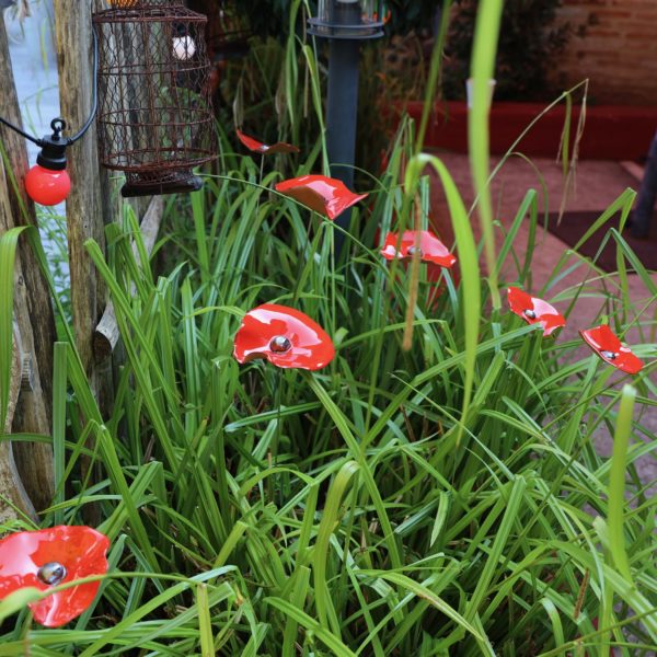Coquelicot Rouge Cœur métallisé – Image 3