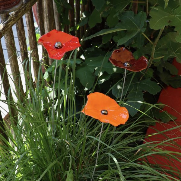 Coquelicot Orange Cœur métal – Image 3