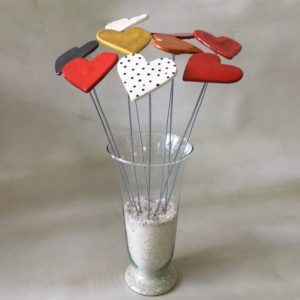 Cœur blanc à pois
