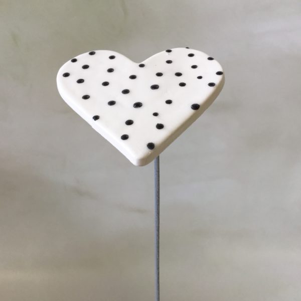 Cœur blanc à pois – Image 2
