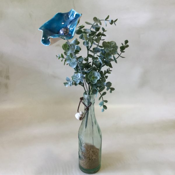 Coquelicot Bleu canard cœur métallisé – Image 7