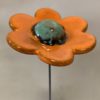 Fleur Orange cœur Vert Lustré