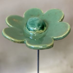 Fleur Vert Lustré cœur Émeraude