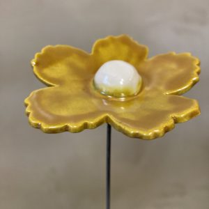 Fleur Sauvage Doré cœur Blanc