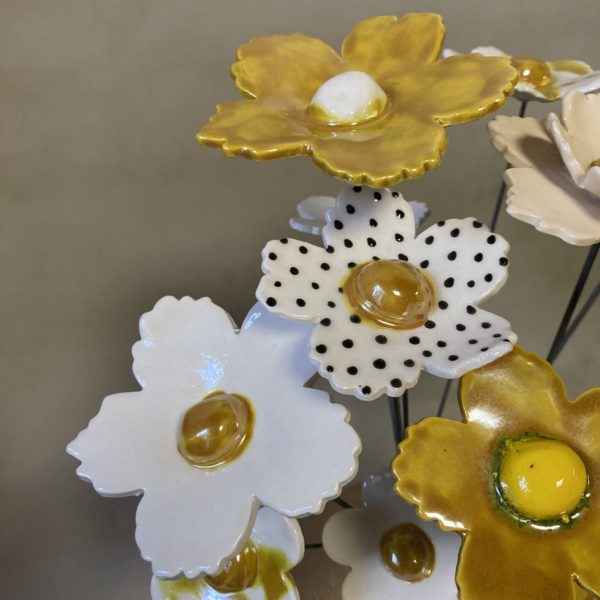 Fleur Sauvage Doré cœur Blanc – Image 5