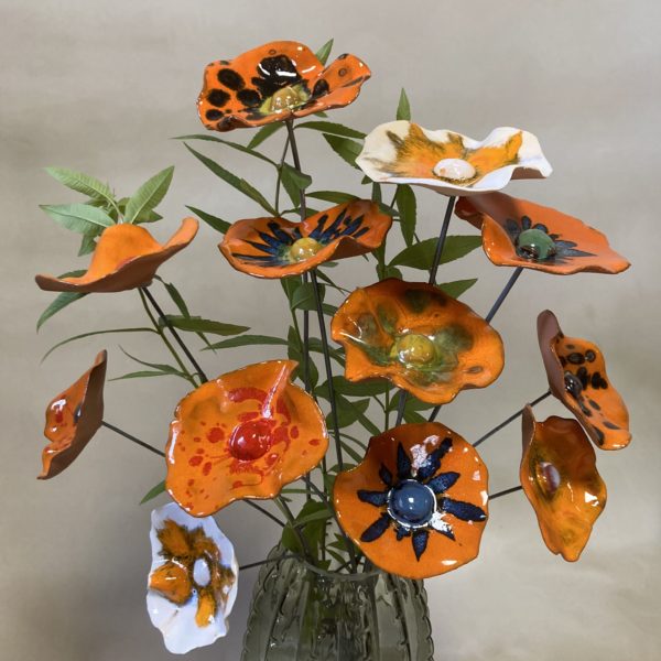 Coquelicot Orange cœur Jaune doré projection miel – Image 2