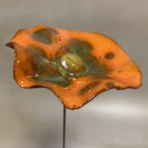 Coquelicot Orange cœur Jaune doré projection miel