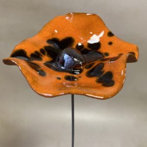 Coquelicot Orange projections Noir Métal cœur Métal