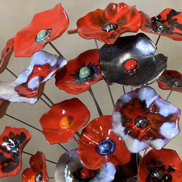 Coquelicot Rouge à pois métallisé – Image 2