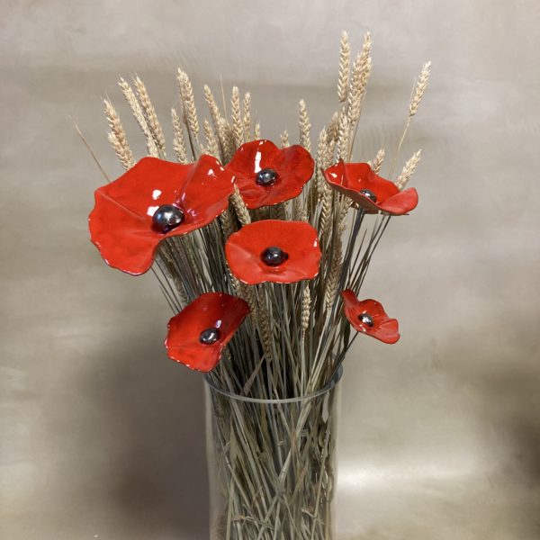 Coquelicot Rouge Cœur métallisé – Image 13
