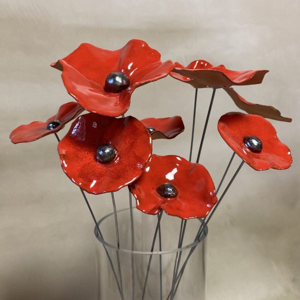 Coquelicot Rouge Cœur métallisé – Image 12