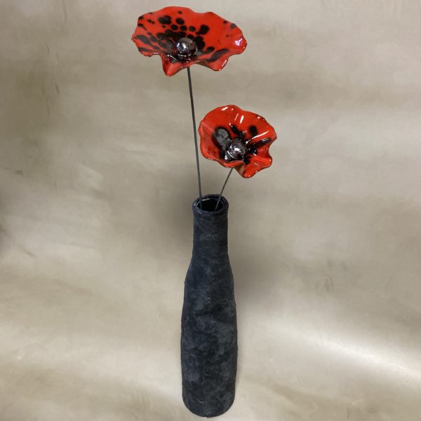 Coquelicot Rouge Projections Noir Métal – Image 2
