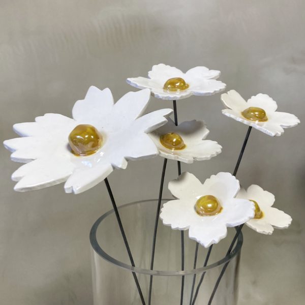 Fleur Sauvage Blanche cœur Doré – Image 5