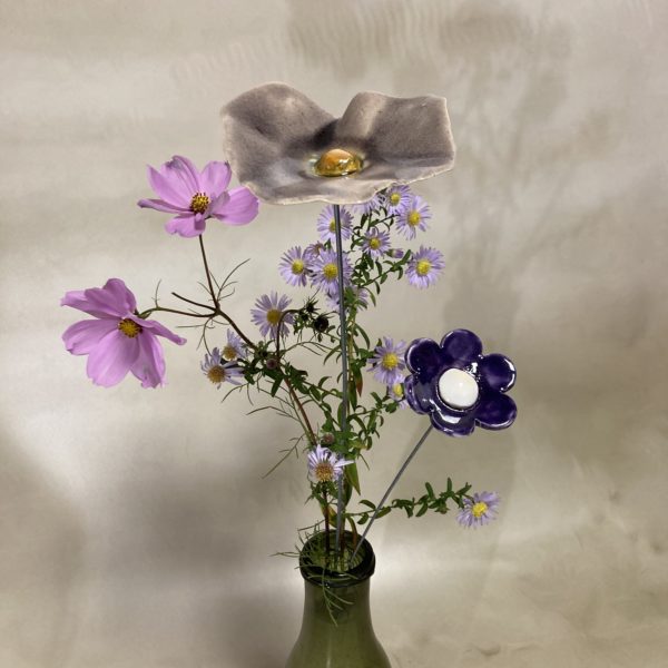 Coquelicot Mauve clair craquelé cœur jaune doré – Image 4