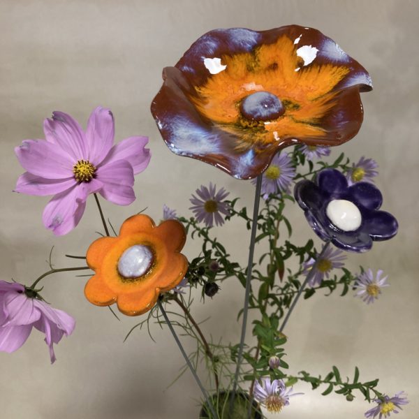 Coquelicot Orange et blanc cœur Blanc irisé – Image 3