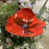 Bouquet de 3 grandes Fleurs Rouge Blanc et Métal Hauteur 55 cm – Image 4