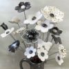 Coquelicot Métallisé cœur Blanc à pois noir – Image 2