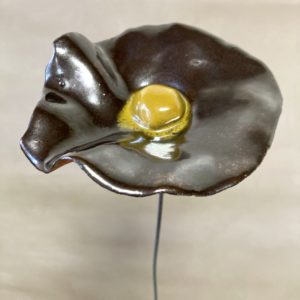 Coquelicot Métallisé cœur jaune doré