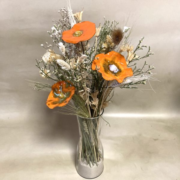Coquelicot Orange cœur Jaune doré projection miel – Image 3
