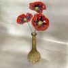 Coquelicot Rouge et Bleu cœur jaune doré – Image 3