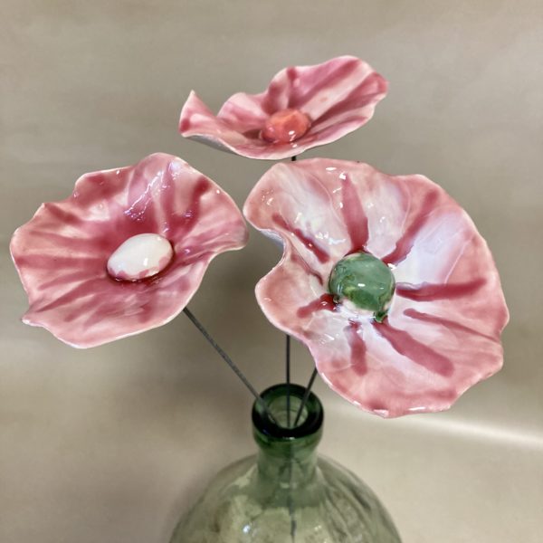 Coquelicot Rose motif Rose foncé cœur Blanc – Image 3