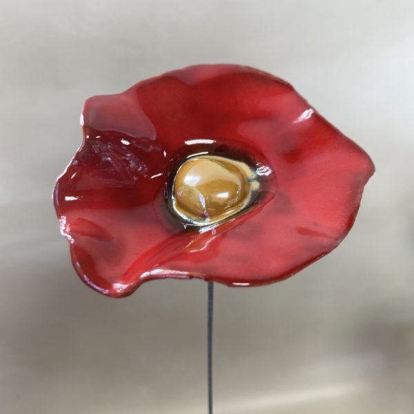 Coquelicot Rouge foncé cœur doré
