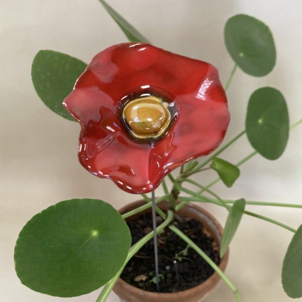 Coquelicot Rouge foncé cœur doré – Image 3