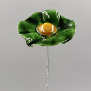 Coquelicot Vert Olive cœur Doré