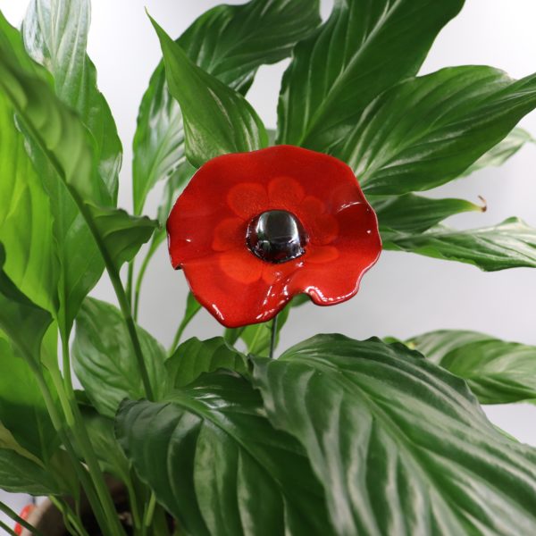 Coquelicot Rouge motif Rouge clair cœur Métal – Image 2