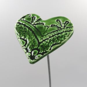 Cœur Vert Olive Dentelle