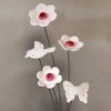 Assortiment Rose et Blanc 5 tiges Hauteur 60 cm