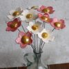Bouquet de 10 fleurs sauvages Rose Blanc et Doré Hauteur 35 cm – Image 2