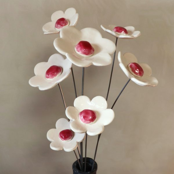 Fleur Blanche cœur Rose – Image 4