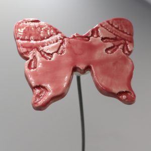 Papillon Impression Dentelle Rose