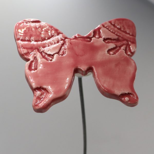 Papillon Impression Dentelle Rose