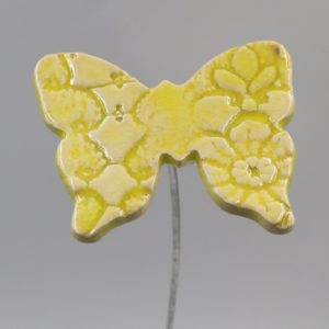 Papillon impression Dentelle Jaune Clair