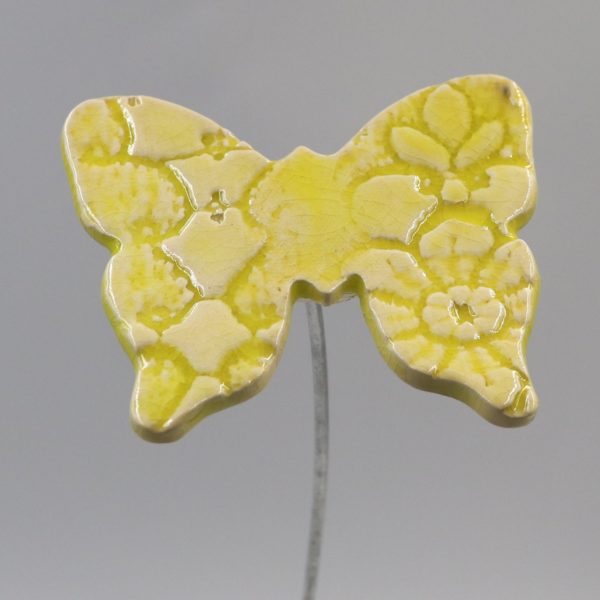 Papillon impression Dentelle Jaune Clair