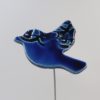 Oiseau Impression Dentelle Bleu Nuit