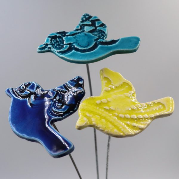 Oiseau Impression Dentelle Jaune clair – Image 2