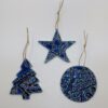 Suspension Bleu nuit Dentelle Sapin – Image 2