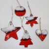 Suspension Rouge et Blanc irisé Étoile – Image 2