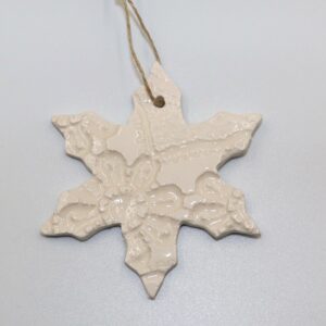 Suspension Blanc Dentelle Flocon